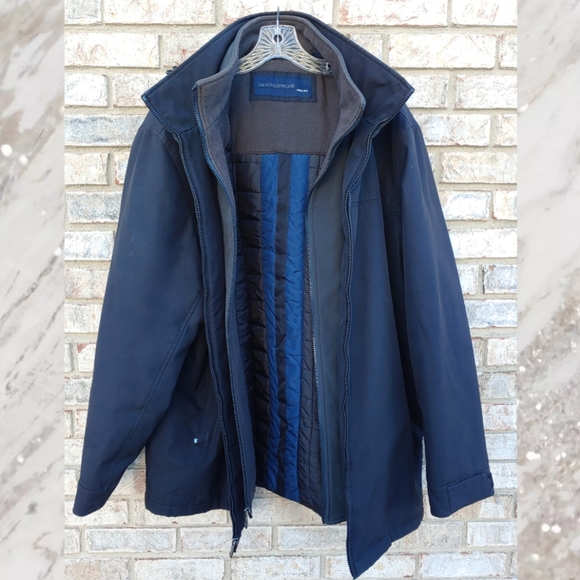 *Weather Ready* Weatherproof Men's Water Resistant Jacket w/Hood Black XL - Picture 4 of 6